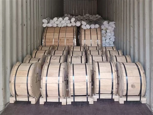 Remessa de cabos pronta para entrega no exterior